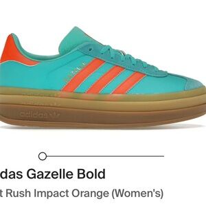 Adidas Gazelle Bold Women's Sneakers - Teal and Orange
